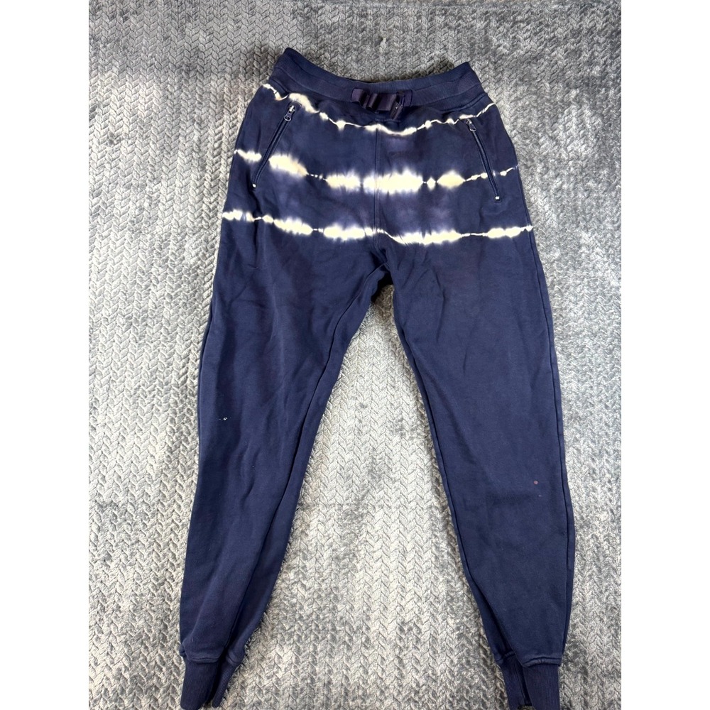 Hudson Outerwear Sweatpants Men Medium Blue Cotton Tie Dye High Rise Tapered Leg